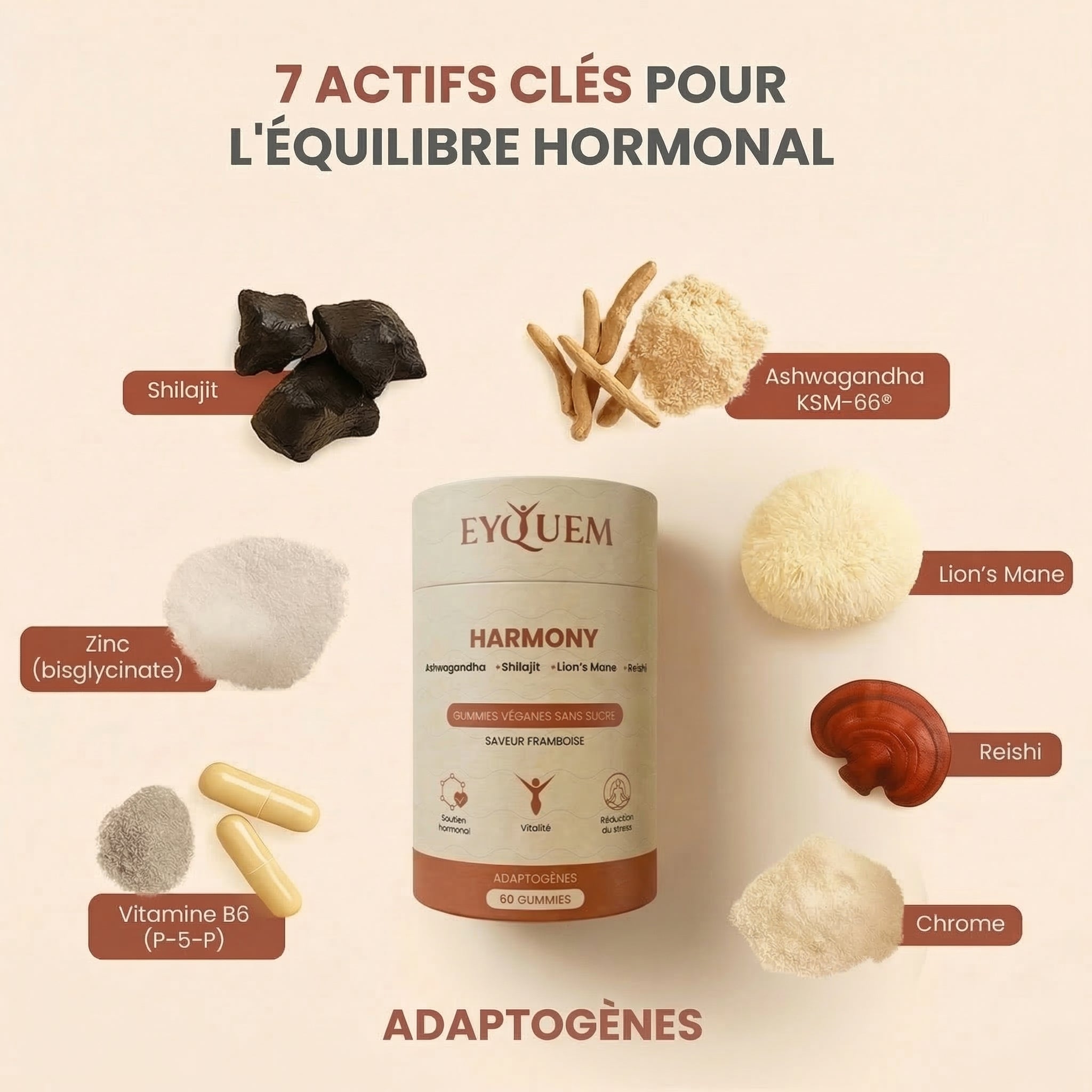 Harmony – Gummies pour l’équilibre hormonal